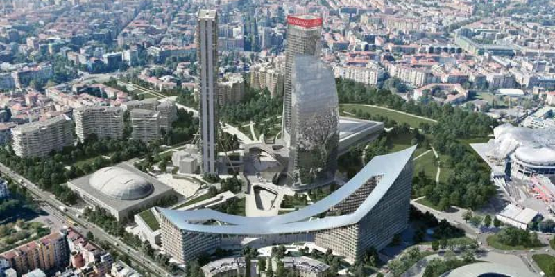 Groundbreaking ceremony of CityWave, the “horizontal tower” of Citylife designed by BIG – Bjarke Ingels Group, Milan